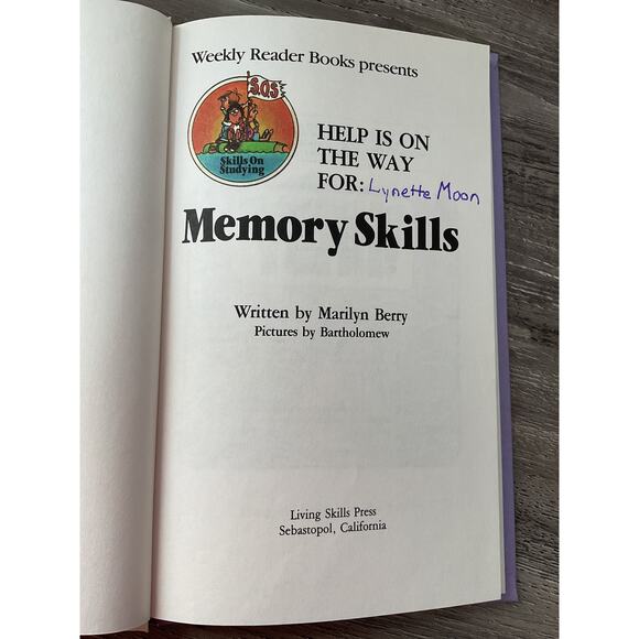 1985 Help is on the way for: Memory Skills By Marilyn Berry - Picture 3 of 8